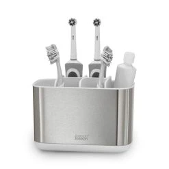 Joseph Joseph EasyStore Steel Toothbrush Caddy Large White -Dunelm Sales Store 30807019 alt02