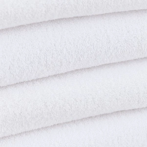 Dunelm Super Soft Pure Cotton Towel White 6 Dunelm Super Soft Pure Cotton Towel White - Image 4