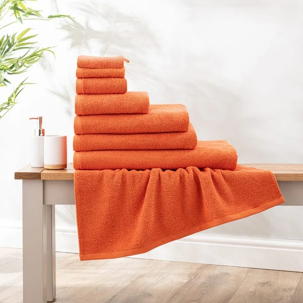 Dunelm Super Soft Pure Cotton Towel Burnt Orange 3 Dunelm Super Soft Pure Cotton Towel Burnt Orange