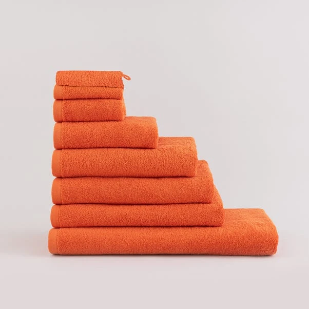 Dunelm Super Soft Pure Cotton Towel Burnt Orange 4 Dunelm Super Soft Pure Cotton Towel Burnt Orange - Image 2