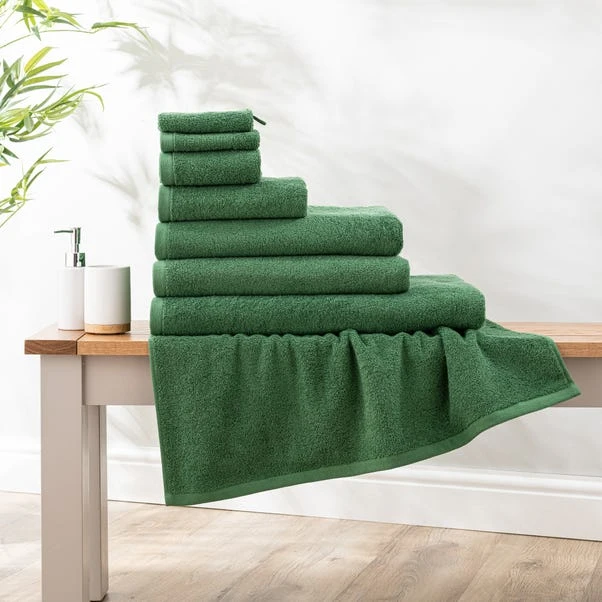 Dunelm Super Soft Pure Cotton Towel Clover Green 3 Dunelm Super Soft Pure Cotton Towel Clover Green