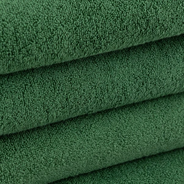 Dunelm Super Soft Pure Cotton Towel Clover Green 6 Dunelm Super Soft Pure Cotton Towel Clover Green - Image 4
