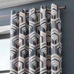 Dunelm Elements Archer Pacific Blackout Eyelet Curtains