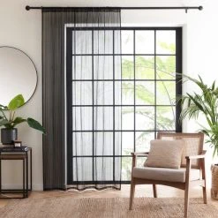 Dunelm Emma Black Slot Top Voile 5 Dunelm Emma Black Slot Top Voile -Dunelm Sales Store 30808239 alt01