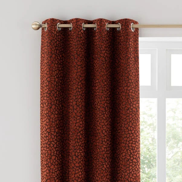 Dunelm Animal Cut Velvet Copper Eyelet Curtains 3 Dunelm Animal Cut Velvet Copper Eyelet Curtains