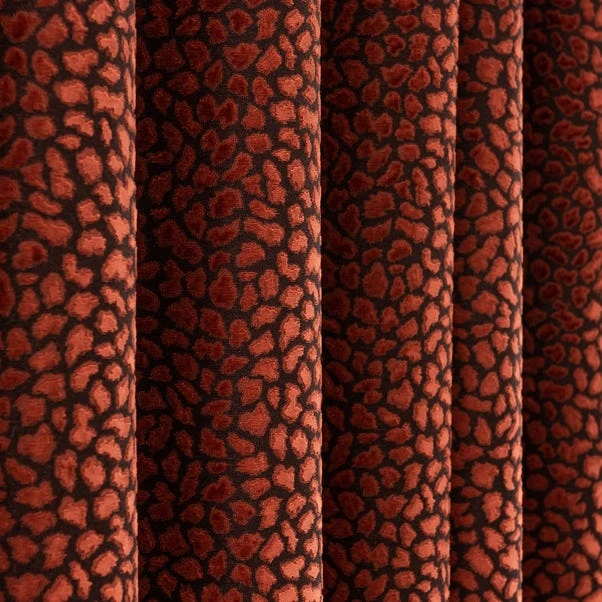 Dunelm Animal Cut Velvet Copper Eyelet Curtains 5 Dunelm Animal Cut Velvet Copper Eyelet Curtains - Image 3