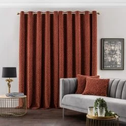 Dunelm Animal Cut Velvet Copper Eyelet Curtains 12 Dunelm Animal Cut Velvet Copper Eyelet Curtains -Dunelm Sales Store 30808492 alt04