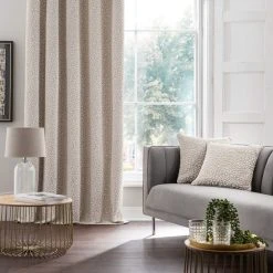 Dunelm Animal Cut Velvet Natural Eyelet Curtains -Dunelm Sales Store 30808502 alt03