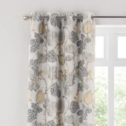 Dunelm Chianti Jacobean Ochre Eyelet Curtains
