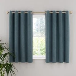 Dunelm Luna Brushed Pacific Blue Blackout Eyelet Curtains 12 Dunelm Luna Brushed Pacific Blue Blackout Eyelet Curtains -Dunelm Sales Store 30808572 alt05