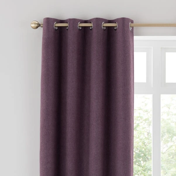 Dunelm Luna Brushed Thistle Blackout Eyelet Curtains 3 Dunelm Luna Brushed Thistle Blackout Eyelet Curtains