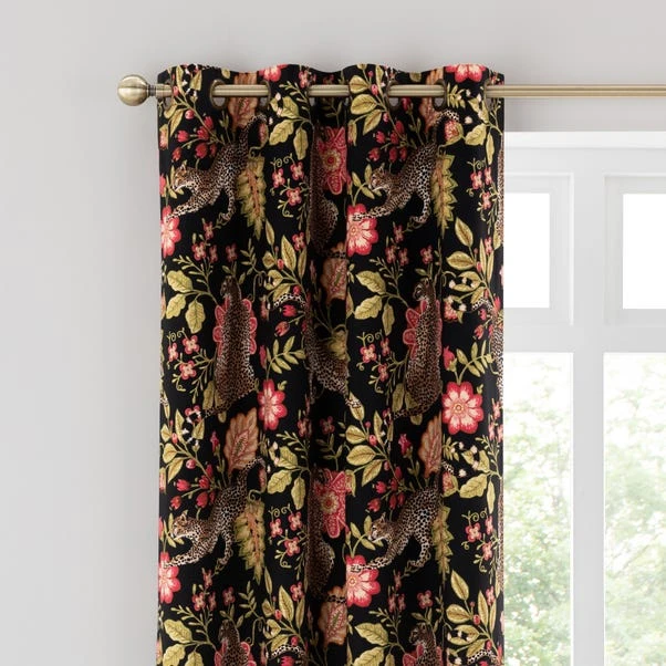 Dunelm Paradise Cheetah Pink Eyelet Curtains 3 Dunelm Paradise Cheetah Pink Eyelet Curtains