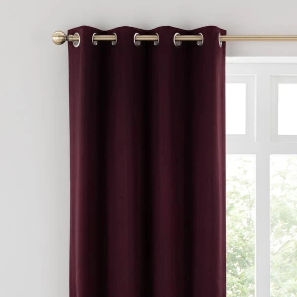 Dunelm Satin Merlot Eyelet Curtains 3 Dunelm Satin Merlot Eyelet Curtains