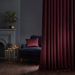Dunelm Satin Merlot Eyelet Curtains 11 Dunelm Satin Merlot Eyelet Curtains -Dunelm Sales Store 30808740 alt03