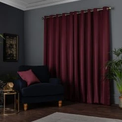 Dunelm Satin Merlot Eyelet Curtains 12 Dunelm Satin Merlot Eyelet Curtains -Dunelm Sales Store 30808740 alt04