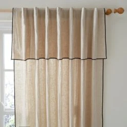 Dunelm Arizona Black Hidden Tab Top Voile