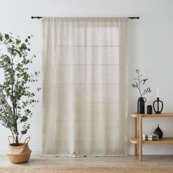 Dunelm Bondi Raw Edge Chateau Grey Slot Top Single Voile Panel 9 Dunelm Bondi Raw Edge Chateau Grey Slot Top Single Voile Panel -Dunelm Sales Store 30809018 alt03