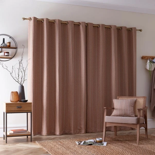 Dunelm Ryder Check Rust Eyelet Curtains 6 Dunelm Ryder Check Rust Eyelet Curtains - Image 4