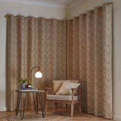 Dunelm Woven Chevron Natural Eyelet Curtains 11 Dunelm Woven Chevron Natural Eyelet Curtains -Dunelm Sales Store 30809323 alt04