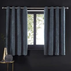 Dunelm Laurent Geo Teal Eyelet Curtains 13 Dunelm Laurent Geo Teal Eyelet Curtains -Dunelm Sales Store 30809353 alt05