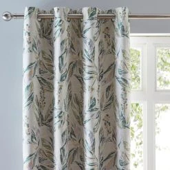 Dunelm Sapo Green Eyelet Curtains
