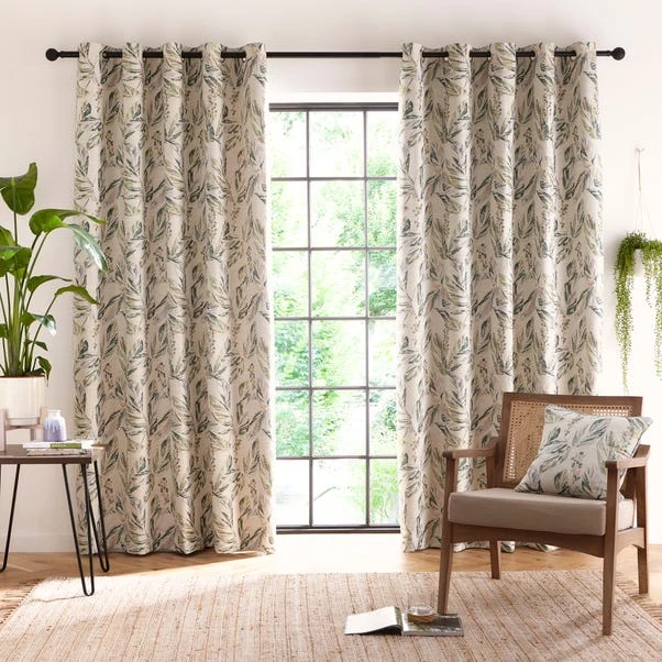 Dunelm Sapo Green Eyelet Curtains 4 Dunelm Sapo Green Eyelet Curtains - Image 2