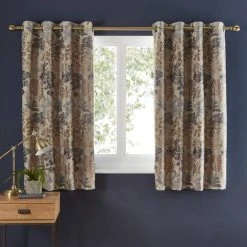 Dunelm Folk Tree Blue Eyelet Curtains 12 Dunelm Folk Tree Blue Eyelet Curtains -Dunelm Sales Store 30809383 alt05