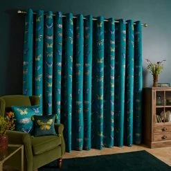 Natural History Museum Butterfly Curator Emerald Eyelet Curtains 11 Natural History Museum Butterfly Curator Emerald Eyelet Curtains -Dunelm Sales Store 30810014 alt04