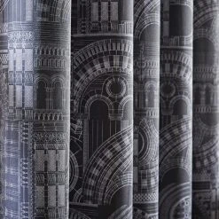 Natural History Museum Waterhouse Charcoal Eyelet Curtains 10 Natural History Museum Waterhouse Charcoal Eyelet Curtains -Dunelm Sales Store 30810024 alt02