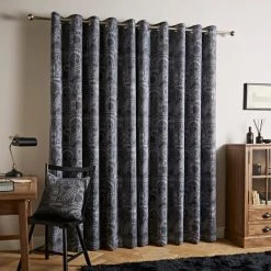 Natural History Museum Waterhouse Charcoal Eyelet Curtains 11 Natural History Museum Waterhouse Charcoal Eyelet Curtains -Dunelm Sales Store 30810024 alt04
