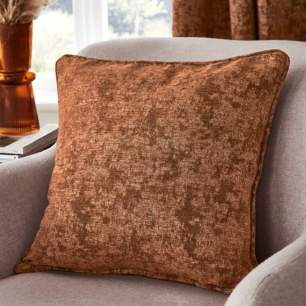 Dunelm Mottled Chenille Rust Eyelet Curtains 7 Dunelm Mottled Chenille Rust Eyelet Curtains - Image 5