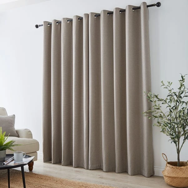 Dunelm Churchgate Dogtooth Natural Grey Eyelet Curtains 5 Dunelm Churchgate Dogtooth Natural Grey Eyelet Curtains - Image 3