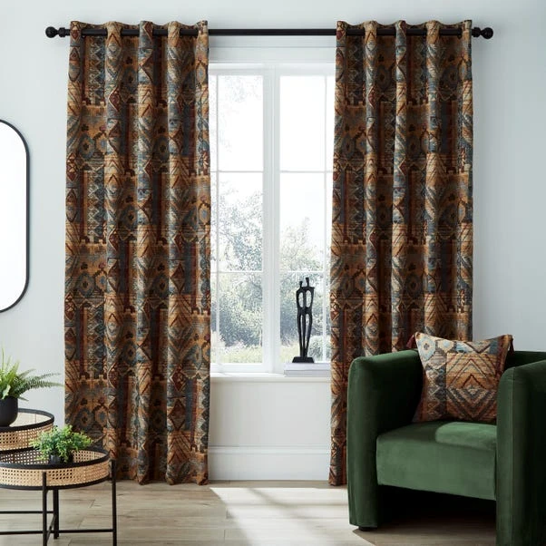 Dunelm Evander Red Eyelet Curtains 4 Dunelm Evander Red Eyelet Curtains - Image 2