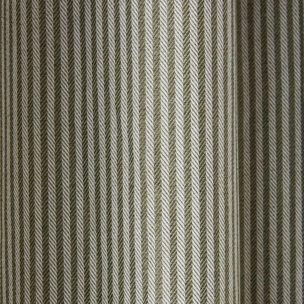 Dunelm Churchgate Herringbone Stripe Olive Eyelet Curtains 5 Dunelm Churchgate Herringbone Stripe Olive Eyelet Curtains - Image 3