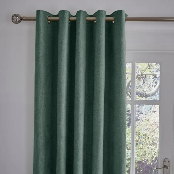 Dunelm Wynter Thermal Eyelet Curtains Forest Green 3 Dunelm Wynter Thermal Eyelet Curtains Forest Green