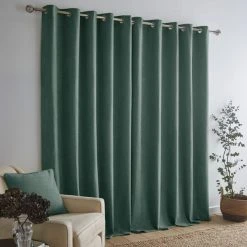 Dunelm Wynter Thermal Eyelet Curtains Forest Green 12 Dunelm Wynter Thermal Eyelet Curtains Forest Green -Dunelm Sales Store 30810143 alt04