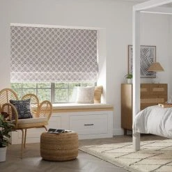 Dunelm Global Daisy Navy Blackout Roman Blind