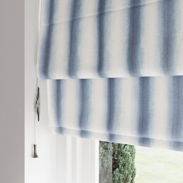 Dunelm Global Shibori Navy Roman Blind 4 Dunelm Global Shibori Navy Roman Blind - Image 2