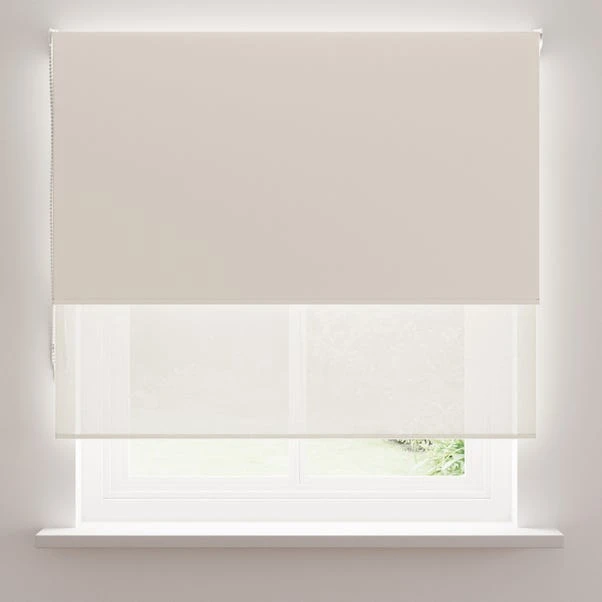Dunelm Sheer Natural Blackout Double Roller Blind 5 Dunelm Sheer Natural Blackout Double Roller Blind - Image 3