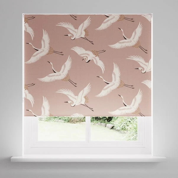Dunelm Japandi Cranes Blackout Blush Roller Blind 5 Dunelm Japandi Cranes Blackout Blush Roller Blind - Image 3