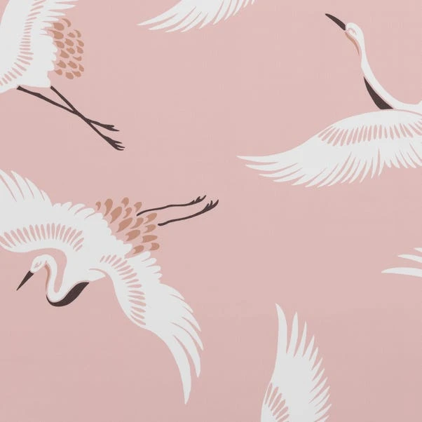 Dunelm Japandi Cranes Blackout Blush Roller Blind 6 Dunelm Japandi Cranes Blackout Blush Roller Blind - Image 4