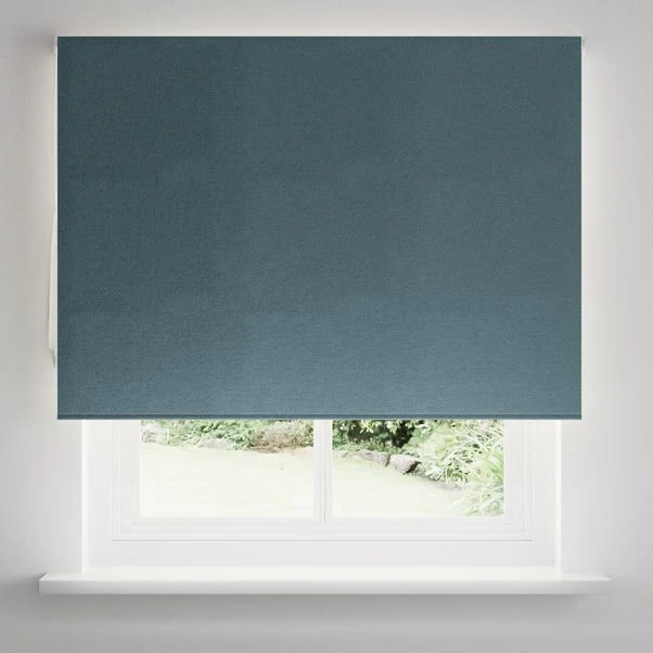 Dunelm Luna Pacific Blue Blackout Roller Blind 6 Dunelm Luna Pacific Blue Blackout Roller Blind - Image 4