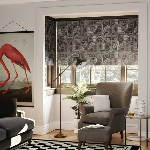 Natural History Museum Waterhouse Black Roller Blind in good quality