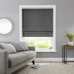 Dunelm Luna Charcoal Blackout Roman Blind 10 Dunelm Luna Charcoal Blackout Roman Blind -Dunelm Sales Store 30810366 alt02