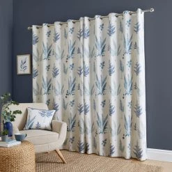 Dunelm Fern Blue Eyelet Curtains 10 Dunelm Fern Blue Eyelet Curtains -Dunelm Sales Store 30810942 alt04