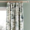 Dunelm Watercolour Trees Teal Pencil Pleat Curtains 1 Dunelm Watercolour Trees Teal Pencil Pleat Curtains -Dunelm Sales Store 30810960