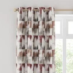 Dunelm Belgravia Red Eyelet Curtains