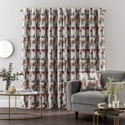 Dunelm Belgravia Red Eyelet Curtains 11 Dunelm Belgravia Red Eyelet Curtains -Dunelm Sales Store 30813163 alt04