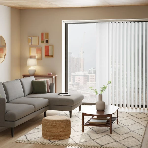 Dunelm Room Darkening White Cordless Vertical Blind 3 Dunelm Room Darkening White Cordless Vertical Blind