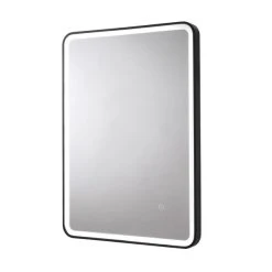 Croydex Henderson Framed Rectangle LED Mirror, Black 50x70cm
